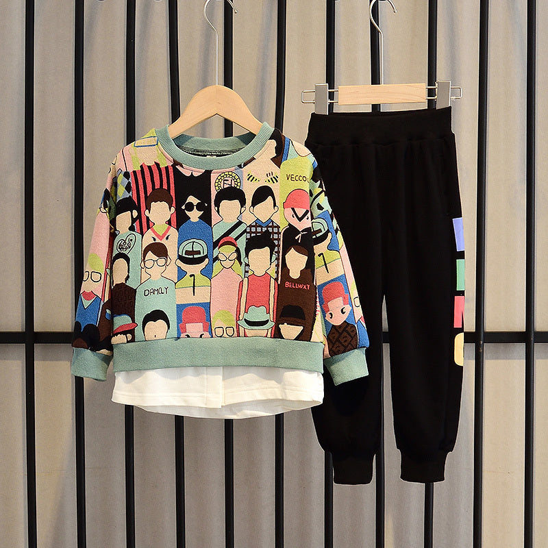Suit Spring And Autumn Models Big Kids Trend