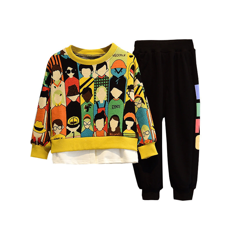 Suit Spring And Autumn Models Big Kids Trend