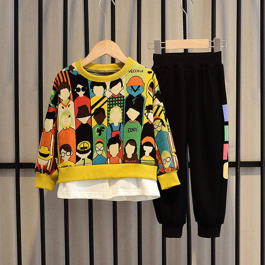 Suit Spring And Autumn Models Big Kids Trend