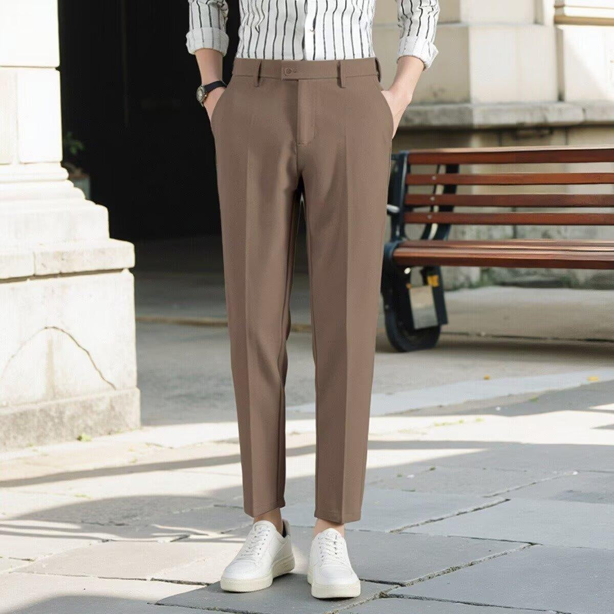 Ankle-length Suit Pants