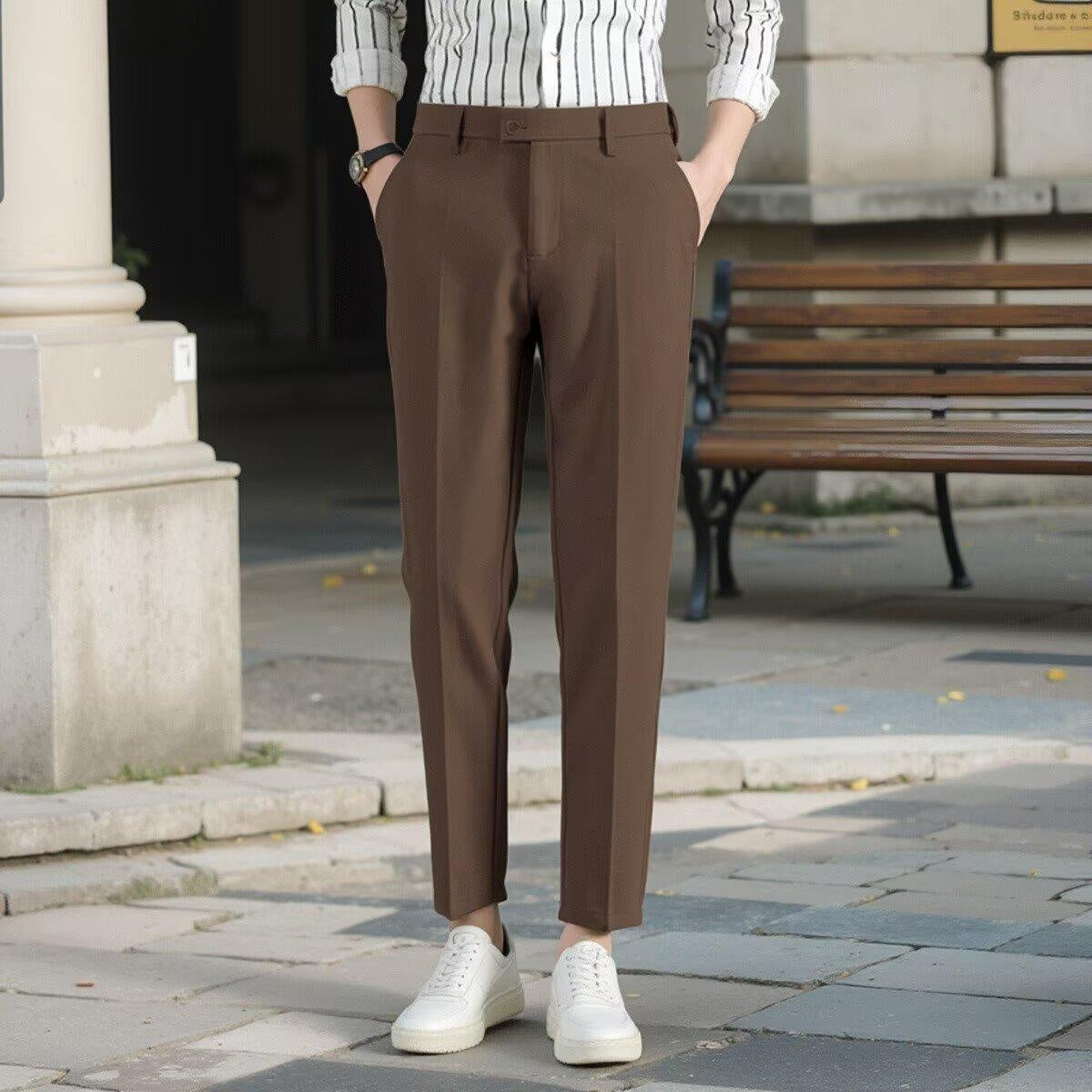 Ankle-length Suit Pants