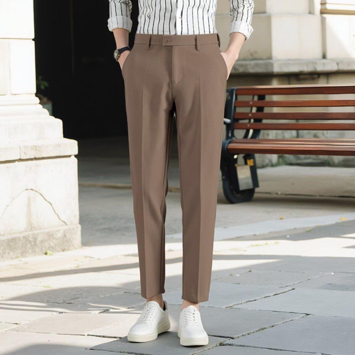 Ankle-length Suit Pants