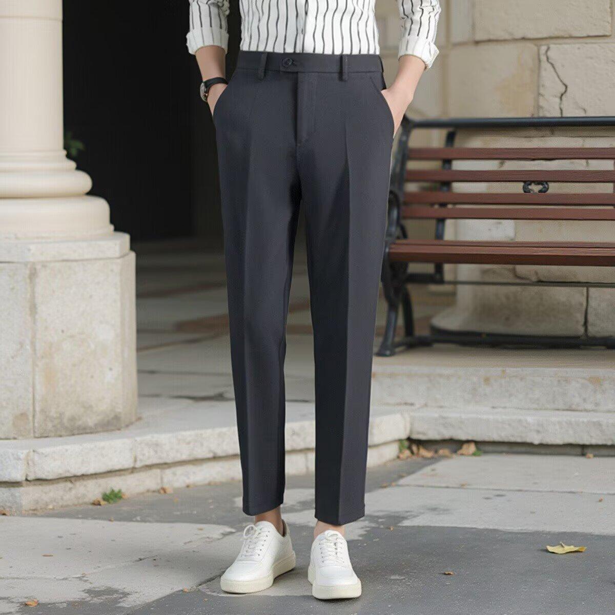 Ankle-length Suit Pants