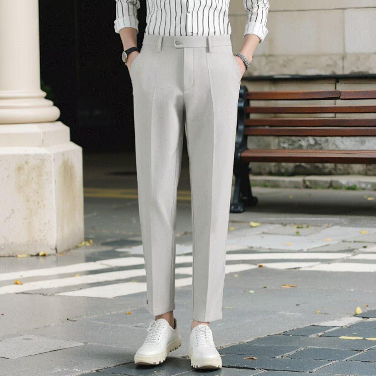 Ankle-length Suit Pants