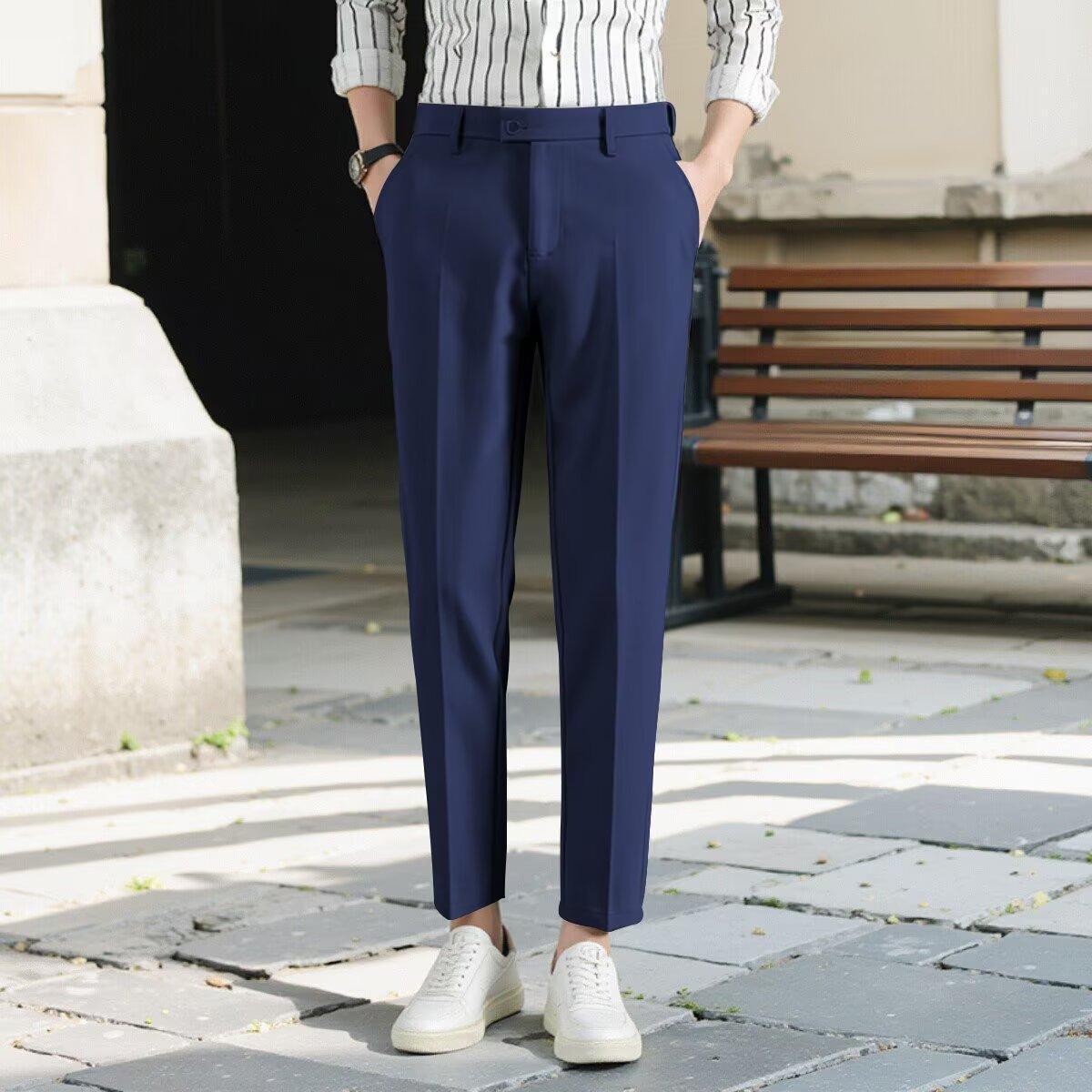 Ankle-length Suit Pants