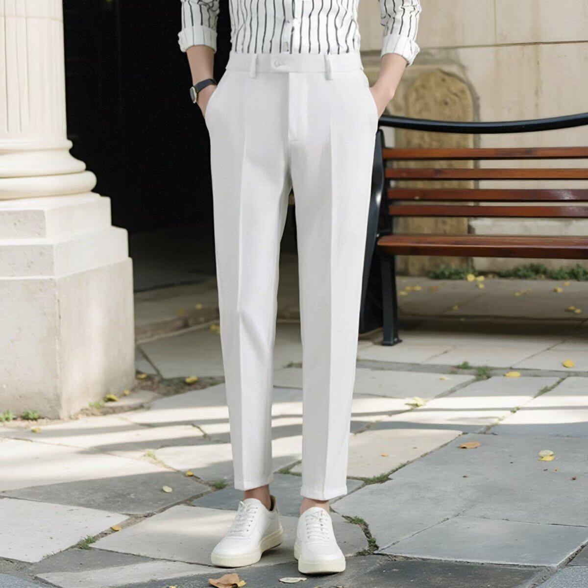 Ankle-length Suit Pants